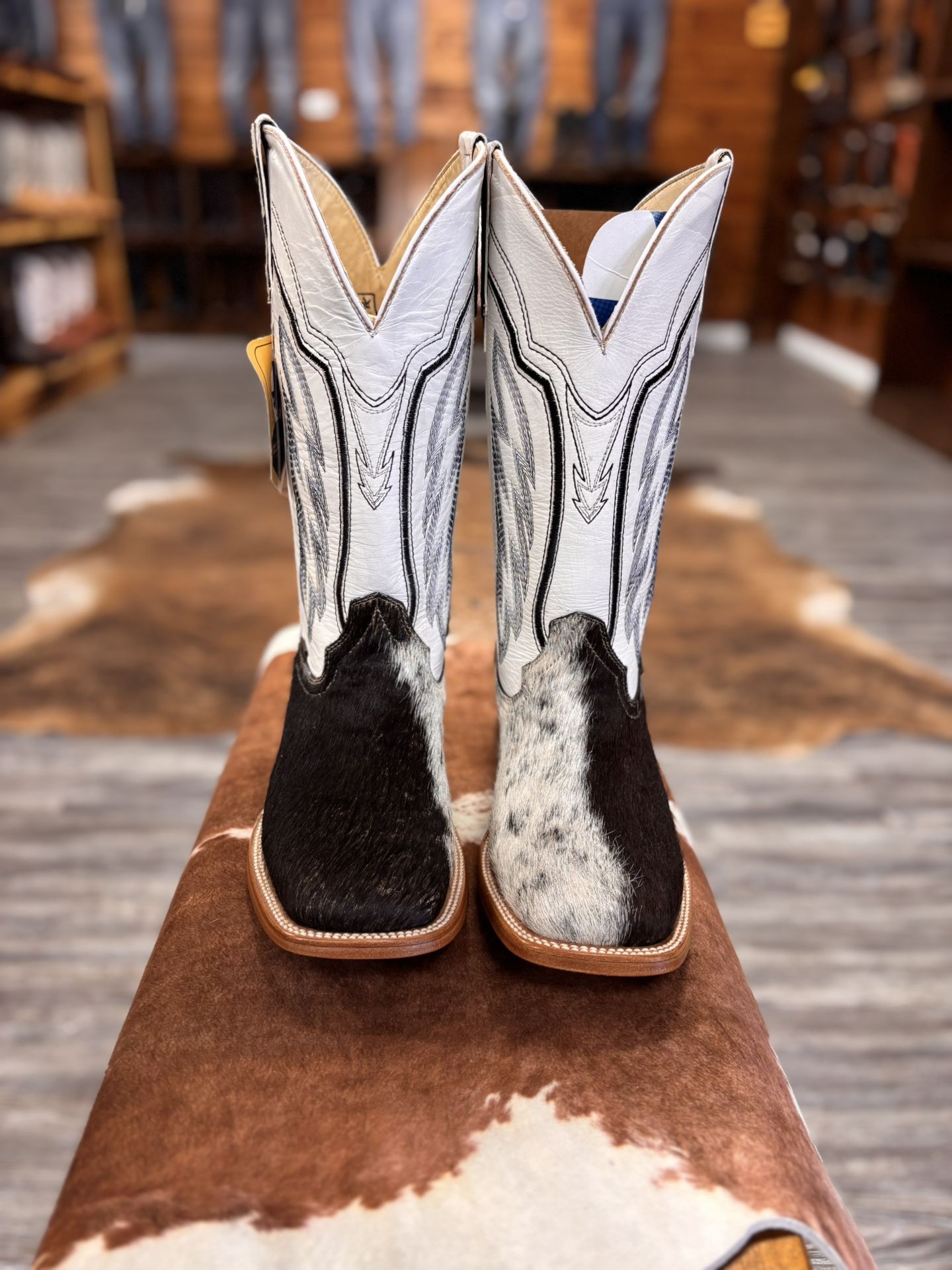 cowhide boots