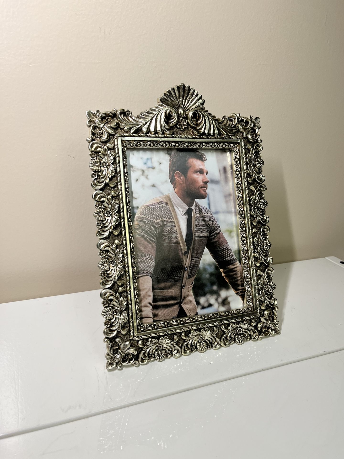 Vintage Pewter Picture Frame For Wall And Table