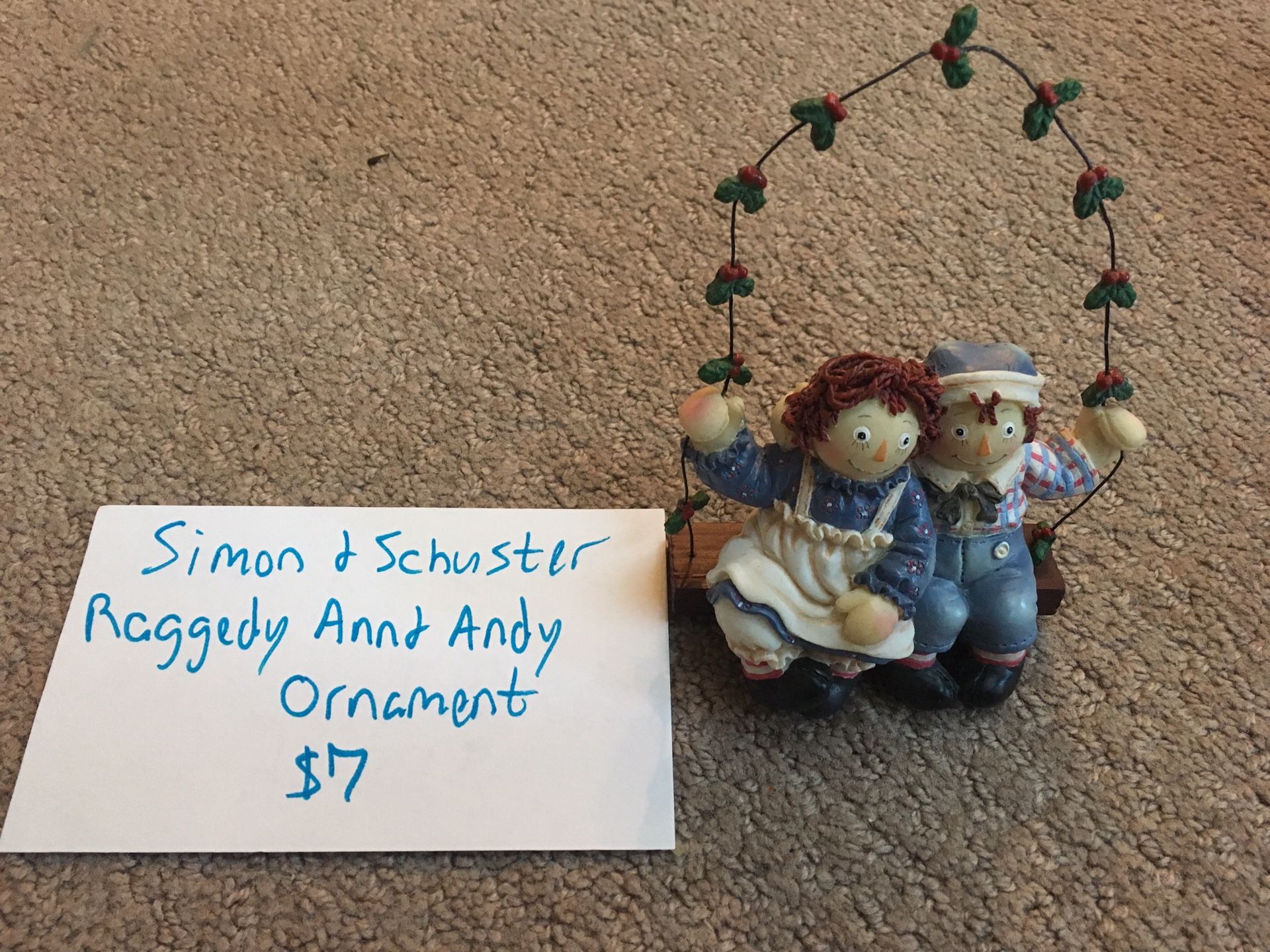 Raggedy Ann & Andy ornament