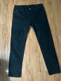 Black purple jeans
