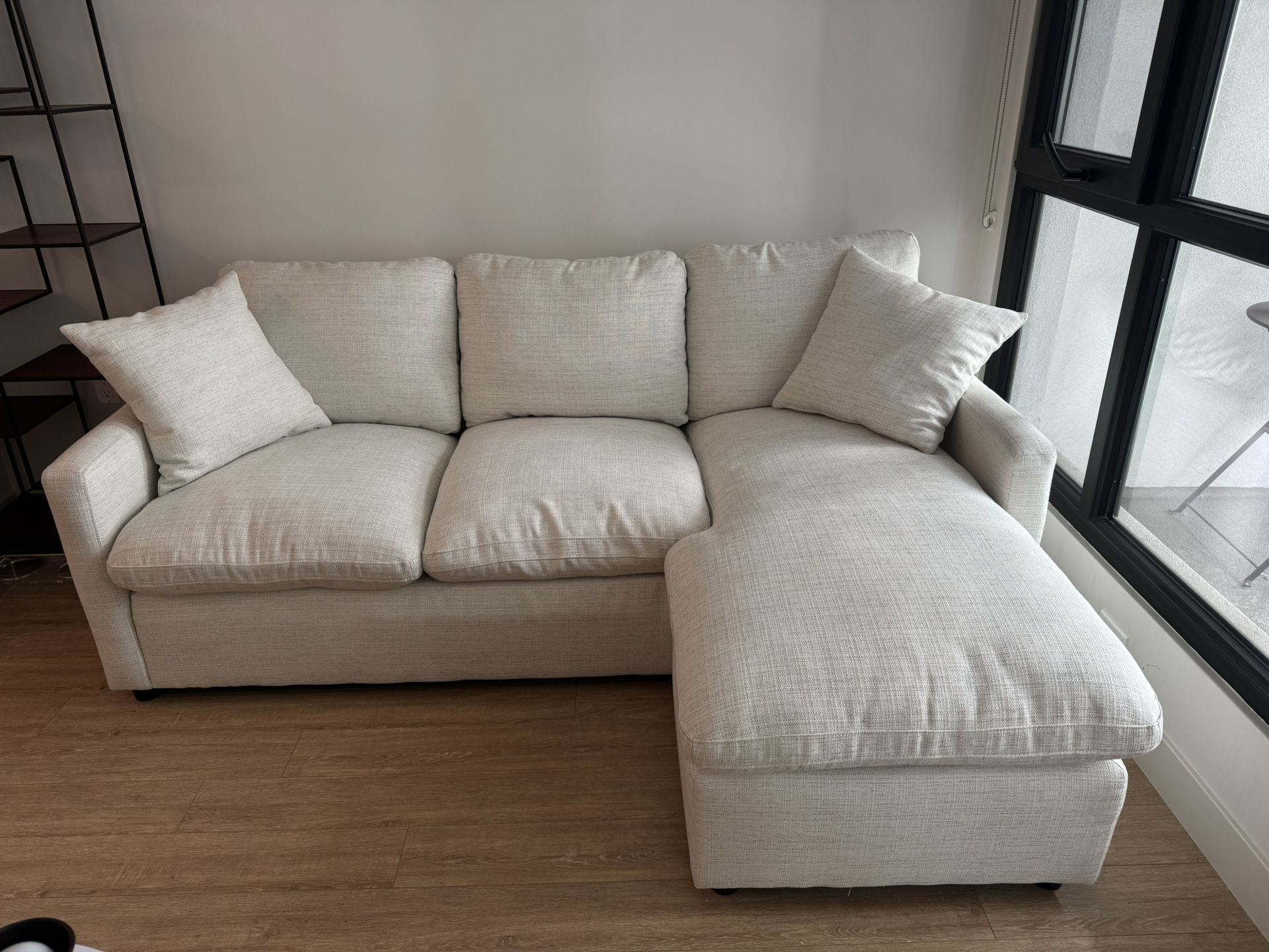 1 Year Old 84” Sofa with Reversible Chaise