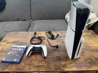 PlayStation 5 Slim Disc 1TB + Controller + Spider-Man Miles Morales - Like New