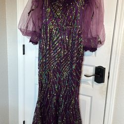 Purple/ Green Sequin Dress 