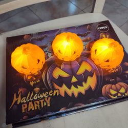 12 Halloween pumpkin lights