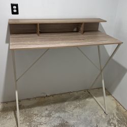 Solid Standing Desk With Storage Cubbies