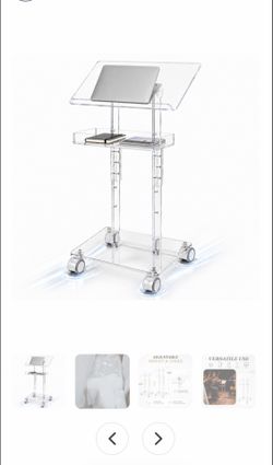 Sintuff acrylic rolling podium stand