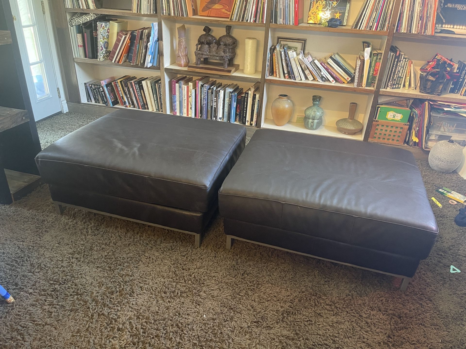 Leather Ottomans