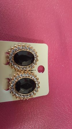 Diamond clip earrings