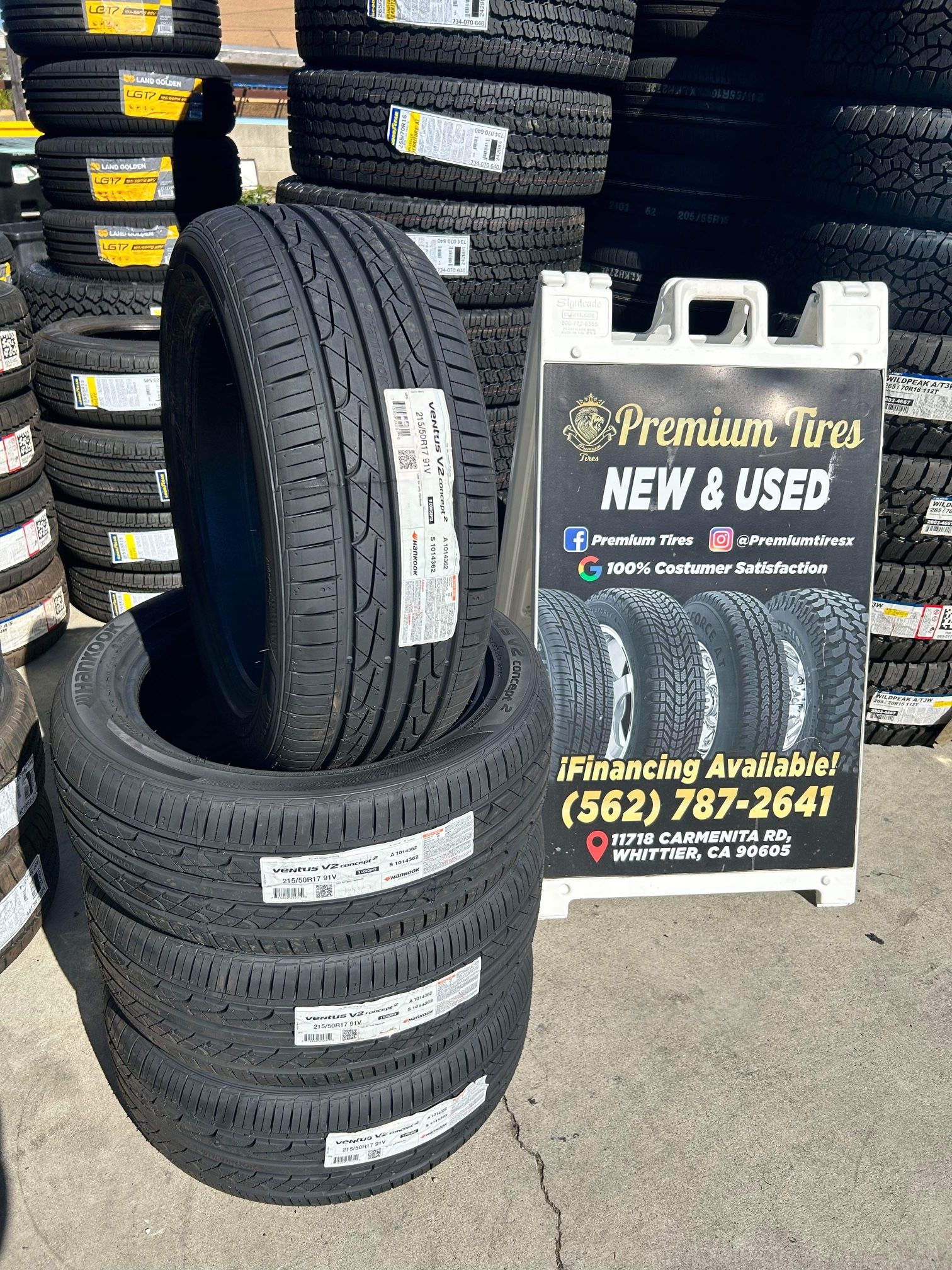 215/50R17 Hankook Ventus New Tires FREE Install And Balance Set de Llantas Nuevas Instalacion Y Balanceo GRATIS WE ALSO FINANCE 