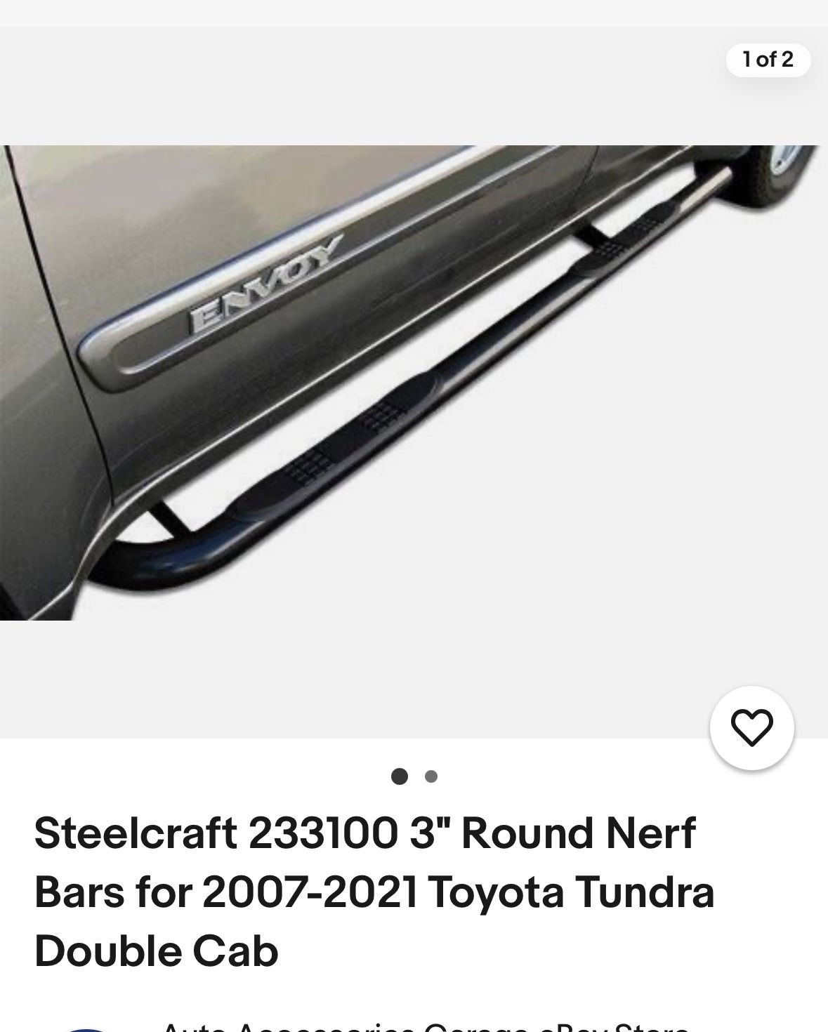 Steelcraft 233100 3" Round Nerf Bars for 2007-2021 Toyota Tundra Double Cab