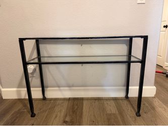 Glass console table