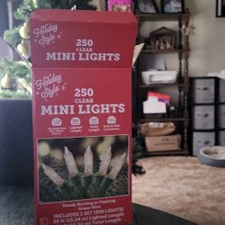 Clear white christmas lights