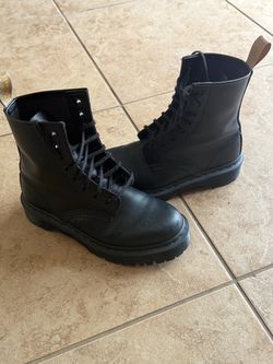 Dr. Martens Black Leather Lace-Up Boots