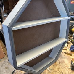 Octagon Wall Shelf Custom Built Rustic 25”x241/2” X 4”