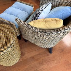 Wicker Wood Furniture Set