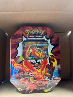 Ascended Heroes Tin Mega Emboar Ex and Mega Meganium