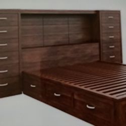 HDFurniture Queen Size 12 Drawers In Total Lights Overhead In Good Condition Asking $550. Obo