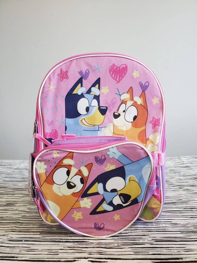 Bluey and Bingo Family and Friends Backpack with Detachable Bonus Lunch Bag