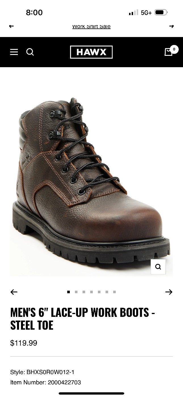 RED WING MENS STEEL TOE WORK BOOTS