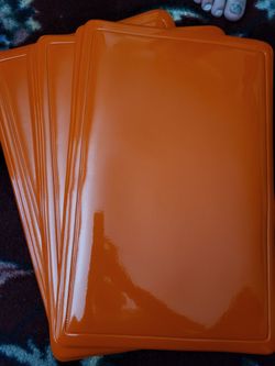 Set of 8 Kmart Orange Placemats
