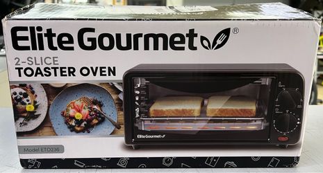 Elite Gourmet ETO236 Compact 2-Slice Toaster Oven