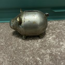 Vintage Napier Silver Piggy Bank