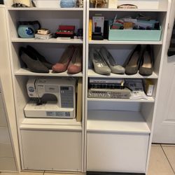 6 Tier White Shelf x 2