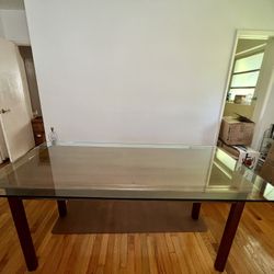 Wood And Glass Desk