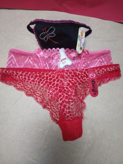 3 Pcs New Sexy Lace Thongs W T Back Women Size  Medium