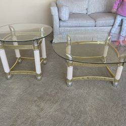 Glass Coffee And Side Table