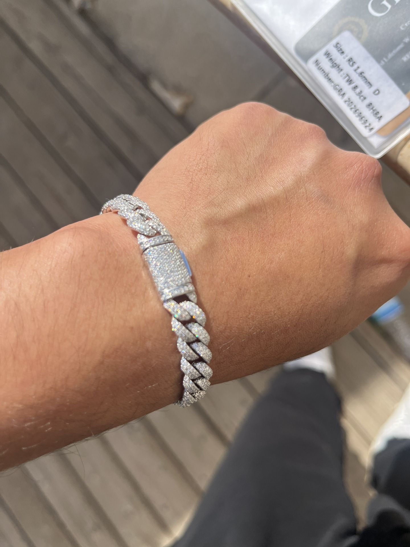 8MM MOISSANITE CUBAN BRACELET