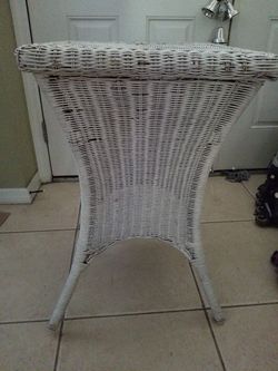 Nice tall wicker table