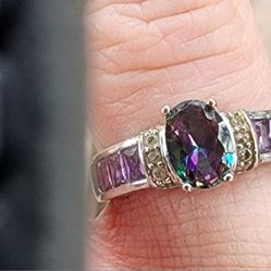 Rare Mystic Topaz Ring 