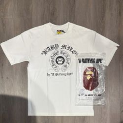 White bape shirt Size small