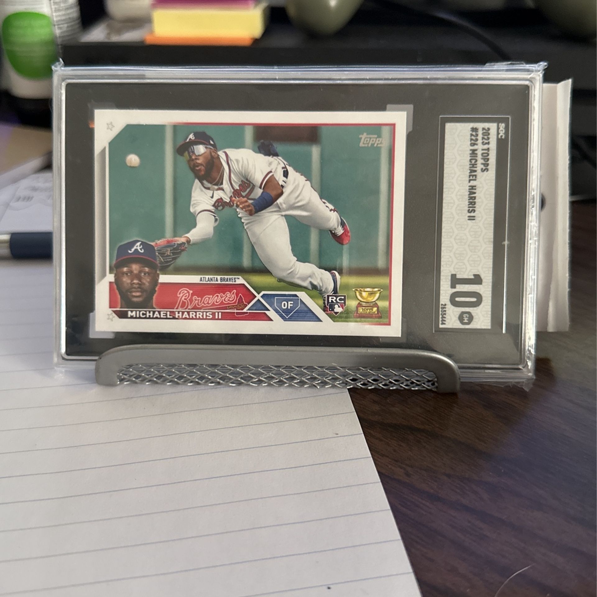 2023 Topps card number 226 Michael Harris, the second graded 10 rookie card