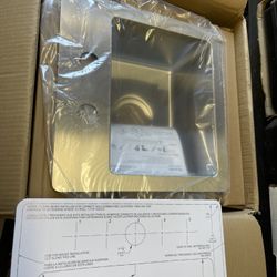 New 15” Stainless Steel Kitchen/barSink