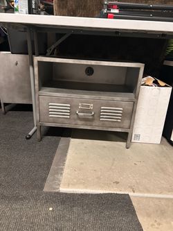 Industrial Metal Locker Style Nightstand