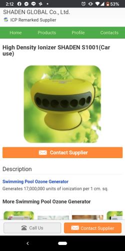 Shaden Desktop Ionizer (air cleaner)