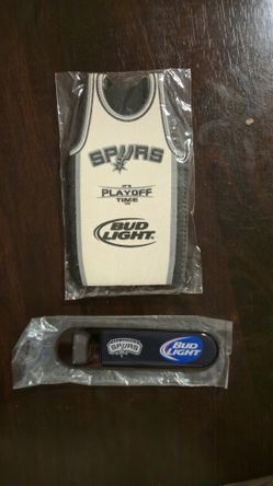 Spurs Koozie And Bottle Opener