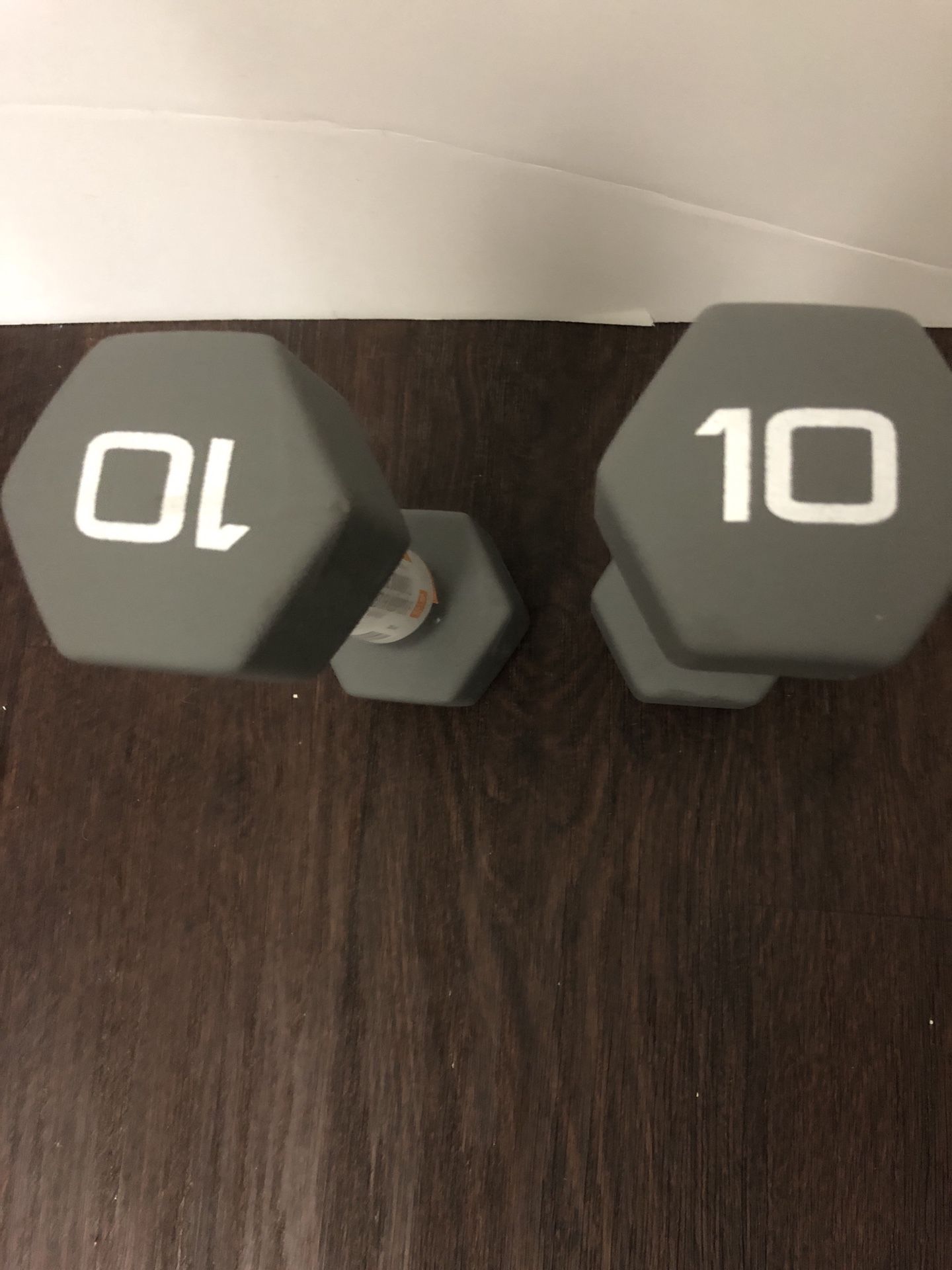 (2) 10 lb grey Dumbbell Pair - 20lbs Total