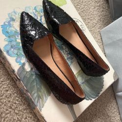 All Black Anthropologie flat shoes size -  36 women