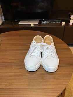 White Mesh Low-Top Sneakers naturalized