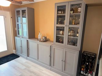Grayish Cabinet Set