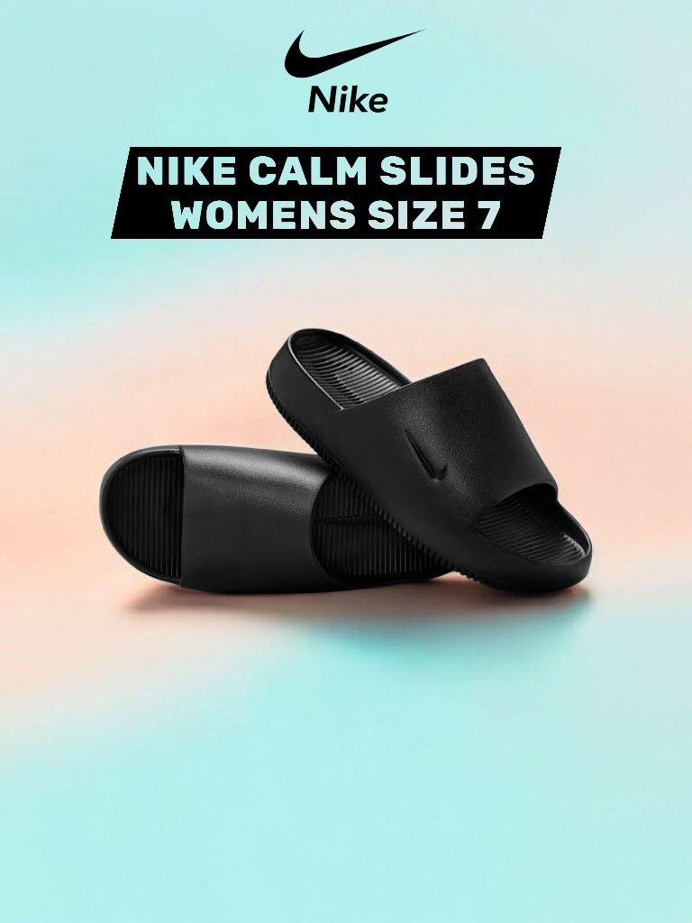 Women's Calm Nike Slides In Black