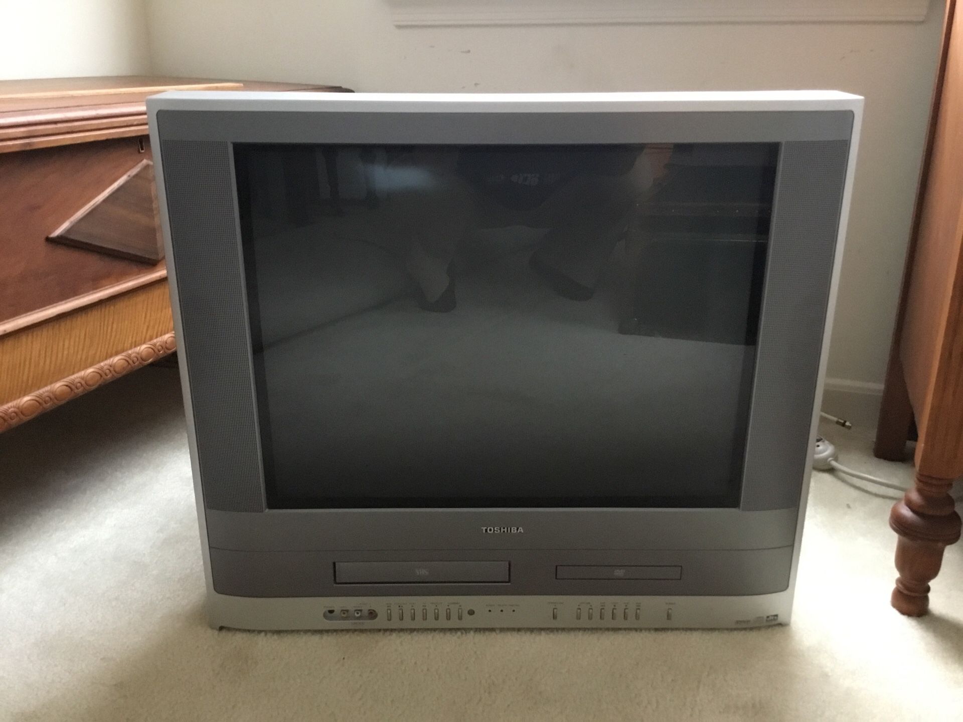 FREE Toshiba TV with built-in DVD and VCR players
