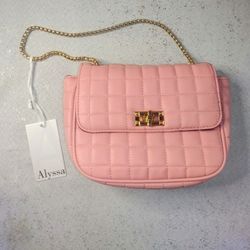 Pink Quilted Shoulder Bag