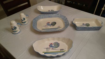 Vintage pottery Serving Set