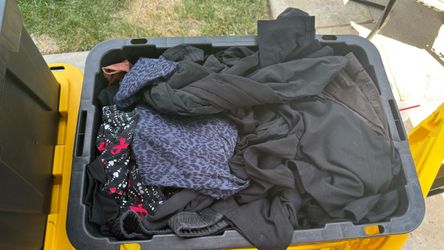 Women’s clothing in 27 gallon storage $125 each