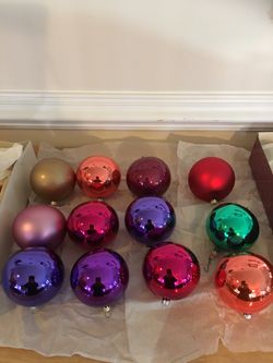 NEW CHRISTMAS 12”AROUND ORNAMENTS . SINGLE OR SEPARATED $6.50 EACH .
