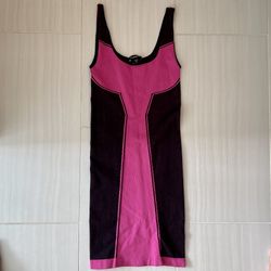 Bebe Pink & Black Bodycon Dress, S